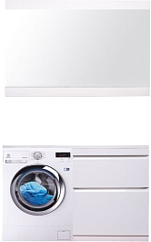 Style Line Тумба с раковиной Даллас 130 R Люкс, белая PLUS эмаль – фотография-5